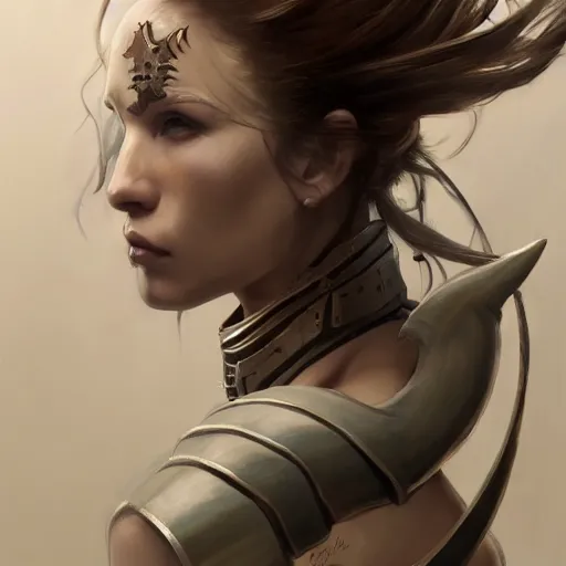 Prompt: tattoo design, a professional painting of a beautiful young female, partially clothed in battle armor, olive skin, long dark hair, beautiful bone structure, upper body, symmetrical facial features, intricate, elegant, digital painting, concept art, smooth, sharp focus, illustration, from Metal Gear, by Ruan Jia and Mandy Jurgens and Greg Rutkowski and Artgerm and William-Adolphe Bouguerea and artgerm