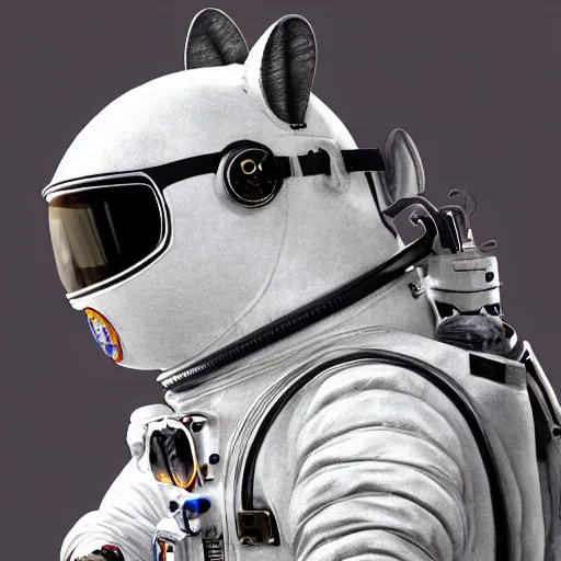 Image similar to a chinchilla in a astronaut suit, 3 d, sci - fi fantasy, intricate, elegant, highly detailed, lifelike, photorealistic, digital painting, artstation, illustration, concept art, sharp focus, art in the style of shigenori soejima