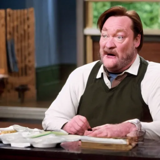 Image similar to stephen root pretending to be phil hartman