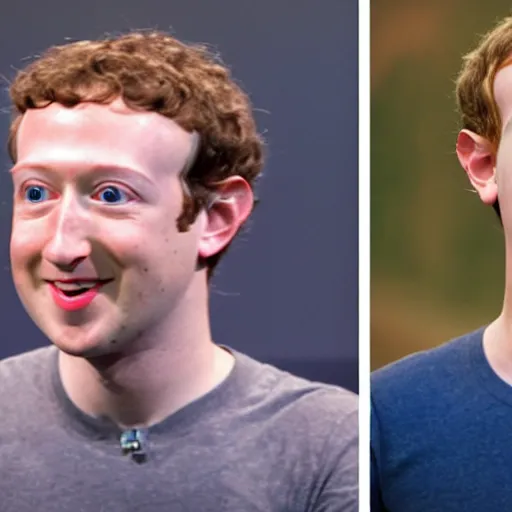 Image similar to a fusion of Link from the Legend of Zelda series and Mark Zuckerberg