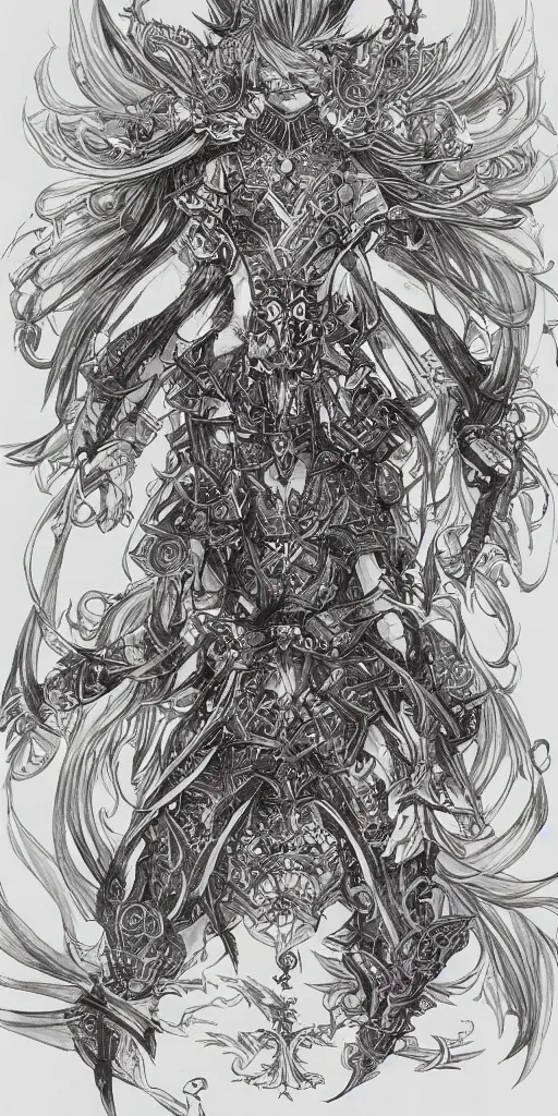 Image similar to a mage from final fantasy 14 drawn by Yoshitaka Amano, intricate, amazing line work, cosmic, psychedelic, cheerful,