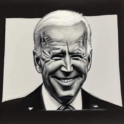 Image similar to Charcoal sketch of Joe Biden