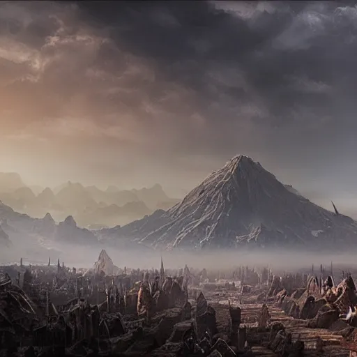 Prompt: Mordor, matte painting, detailed, high quality