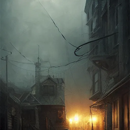 Image similar to shadow over innsmouth, painted by seb mckinnon, high detail, dramatic light, digital art, painted by greg rutkowski, promotional movie posterart, trending on artstation