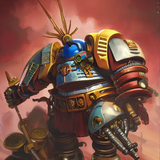 Prompt: doctor ivo robotnik as warhammer 4 0 k character, highly detailed, digital painting, artstation, sharp focus, illustration, art by tan zi and ayanamikodon and alphonse mucha and wlop