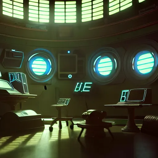 Image similar to clocks in the main office of the time saving bank, cyber punk, retro machinery, futuristic hi-tech details, art by anthony macbain + greg rutkowski + jean giraud, concept art, 4k, sharp focus, cinematic render unreal engine