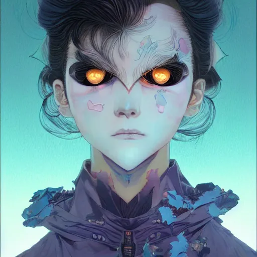 Prompt: prompt : antivampire character portrait soft light painted by james jean and katsuhiro otomo and erik jones, inspired by evangeleon anime, smooth face feature, intricate oil painting, high detail illustration, sharp high detail, manga and anime 1 9 9 9