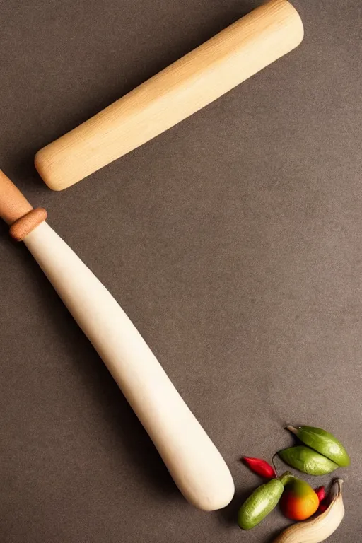 Prompt: A phallic shaped rolling pin