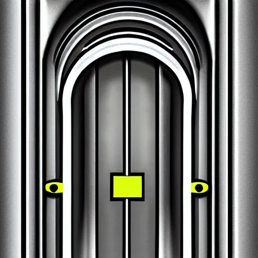 Image similar to photo art - deco sci - fi door