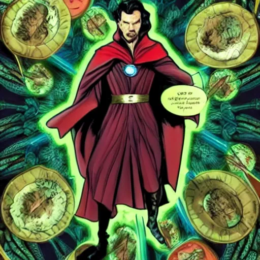 Image similar to doctor strange has turned himself into a pickle... funniest thing I've ever seen