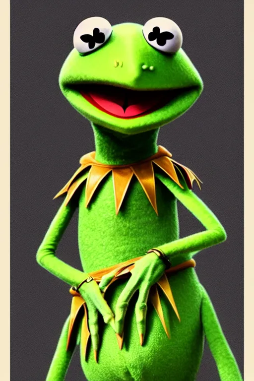 Prompt: Kermit the Frog as a super villain, luxurious, fantasy, intricate, elegant, highly detailed, digital painting, artstation, concept art, matte, sharp focus, illustration, art by WLOP and Hokusai and James Jean, masterpiece, Refined, upscaled