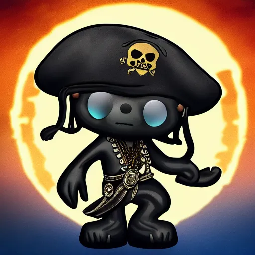 Image similar to Pirates of the caribbean but instead of davy jones it is the GitHub octocat