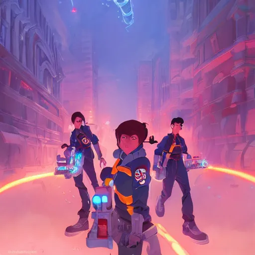 Image similar to hero world ghostbusters, behance hd by jesper ejsing, by rhads, makoto shinkai and lois van baarle, ilya kuvshinov, rossdraws global illumination