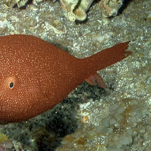 Image similar to photo of newly discovered mysterious deep sea chicken in the marianas trench