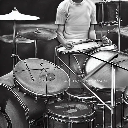 Drum set sketch, illustration, vector on white background. | CanStock