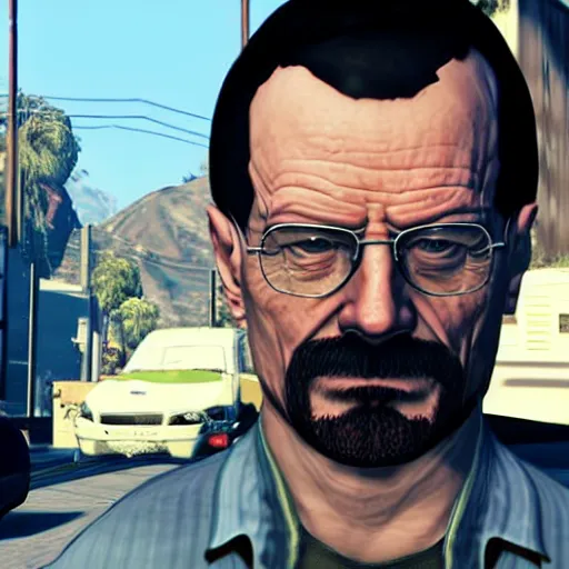 Prompt: walter white in gta 5