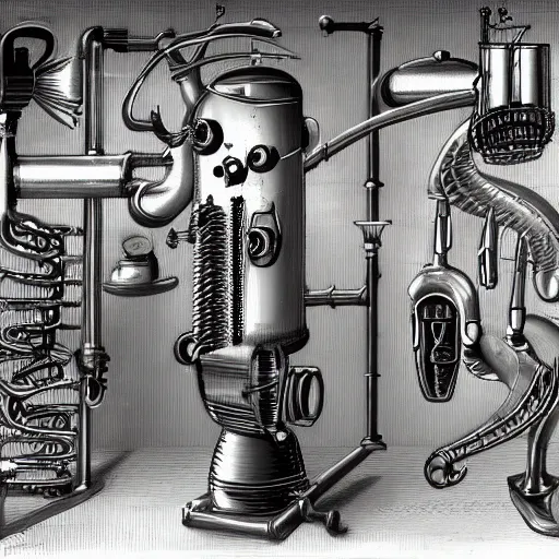 Prompt: the industrial mastication machine, tooth machine, biomechanical tooth machine wet with saliva, designed by hr giger