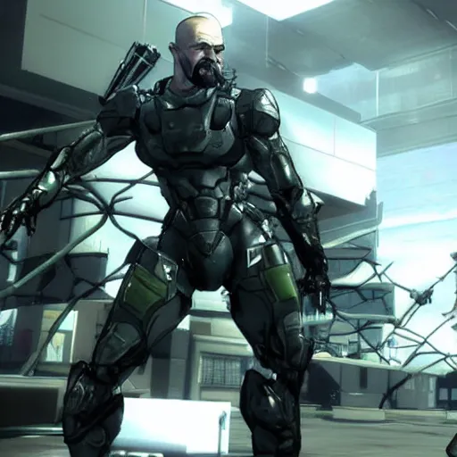 Walter White in metal gear rising | Stable Diffusion | OpenArt