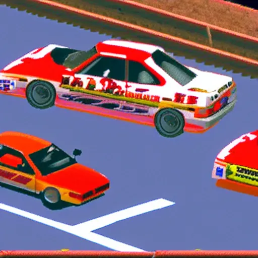 Prompt: screenshots of daytona usa 1 9 9 5