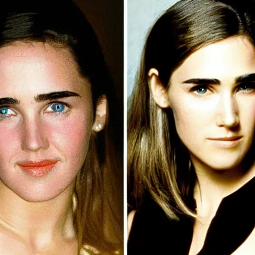 Prompt: face of 20 years old Jennifer Connelly with blonde hair
