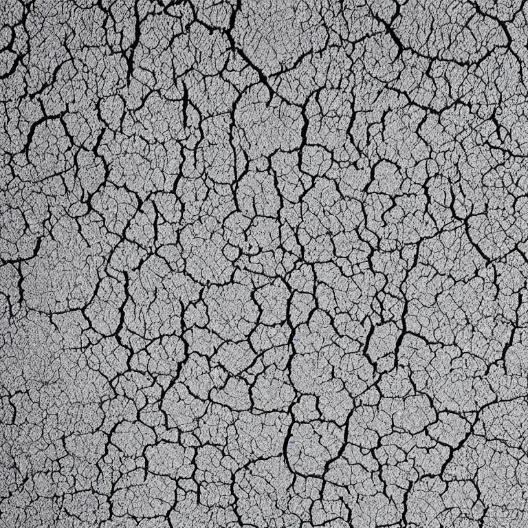 Image similar to a detailed pen and ink line - art drawing of a dry cracked desert surface as viewed from above. clean lines, mm, svg. technical