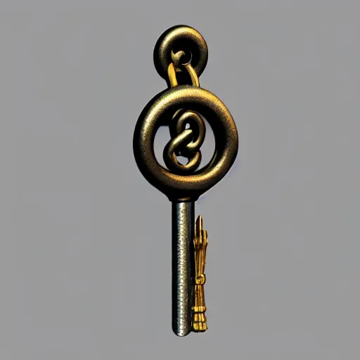 Prompt: a 3d game item of the metal key, icon, vray 4k render, on the white background, rpg game inventory item