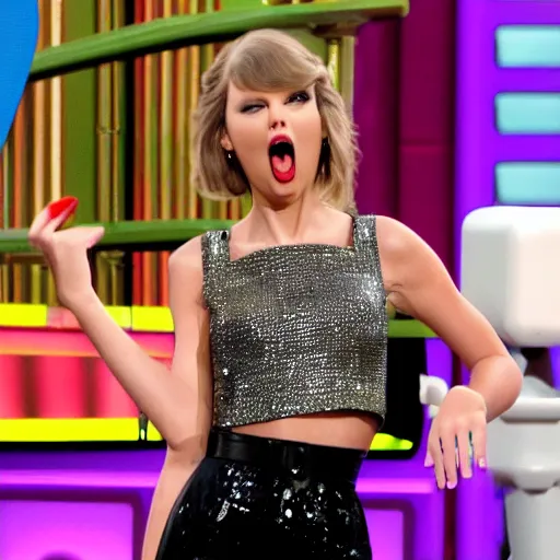 Image similar to taylor swift screaming on the price is right