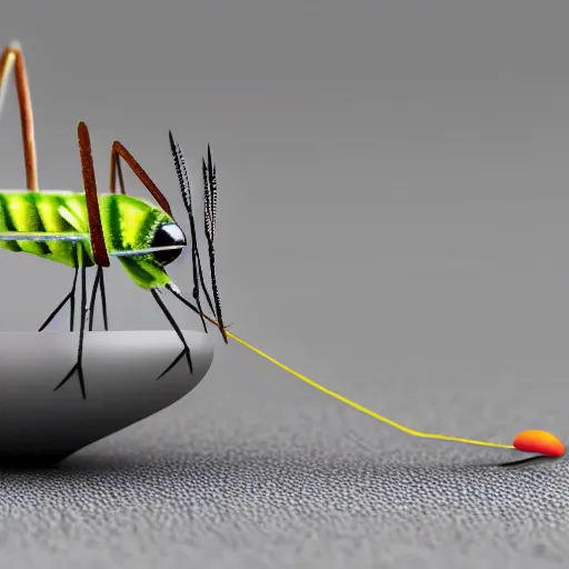 Image similar to mosquito on an ashtray, highly detailed, smooth, sharp focus, illustration, vfx