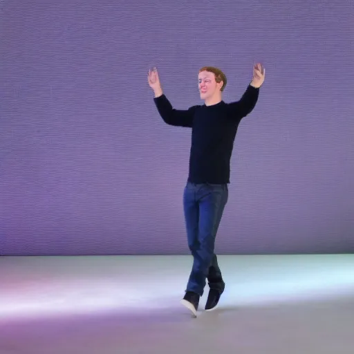 Image similar to Mark Zuckerberg dancing with vr headset on