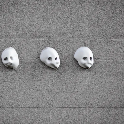 Prompt: human ears on a wall