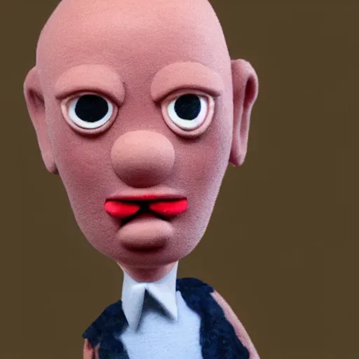 Image similar to claymation man wide head