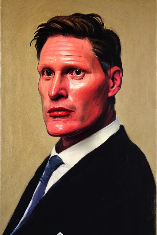 Prompt: keir starmer, portrait, painting, francis bacon