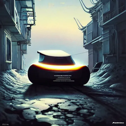 Prompt: futuristic lada flying car on the street of a Russian sleeping quarters on the moon, Norilsk, sci-fi, fantasy, intricate, very very beautiful, elegant, highly detailed, digital painting, artstation, concept art, smooth, sharp focus, illustration, art by artgerm and greg rutkowski and alphonse mucha