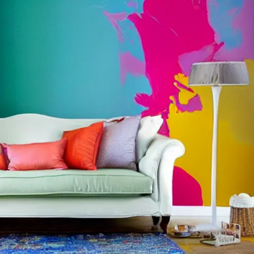 Image similar to colourful paint splashes, dulux,