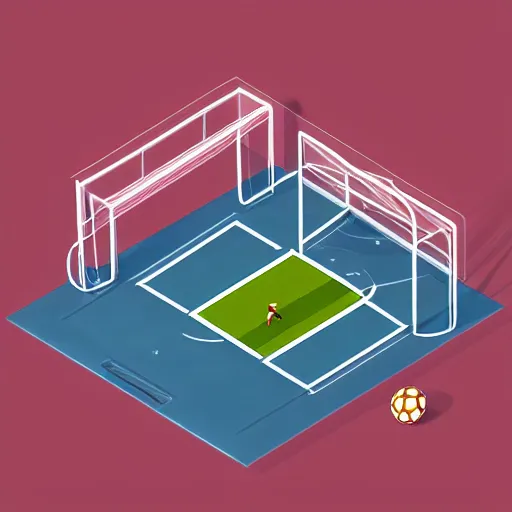 Image similar to isometric soccer lootbox, 3 d, octane, game, artstation