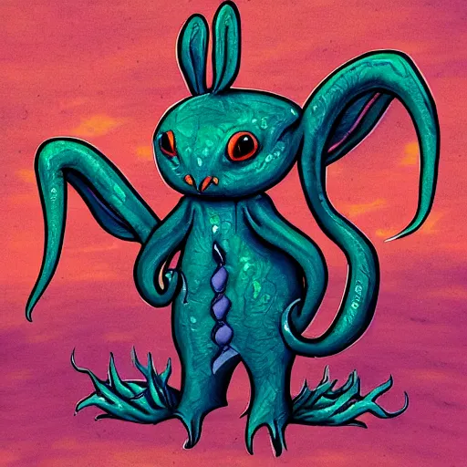 Image similar to rabbit cthulhu