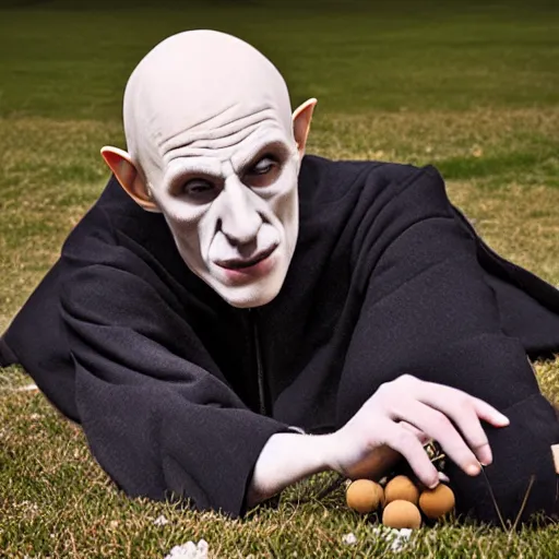 Image similar to portrait of nosferatu is playing petanque, realistic photography