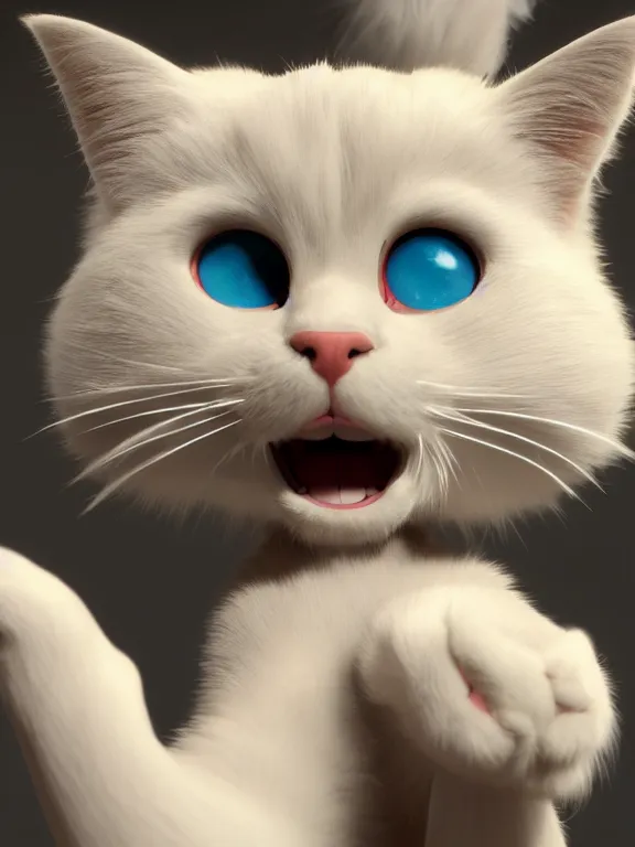 Image similar to A cartoon Ragdoll cat,pixar animation,hyper detailed, studio lighting, artstation, octane renderer, unreal engine, lovely, beauty