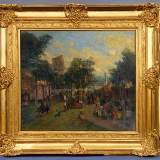 Image similar to a beautiful symphony, impressionist oil painting, 17th century