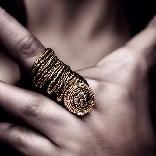 Image similar to Photo of a hand Jewellery model, bold, self confidence, cinematic,HDR,focus,