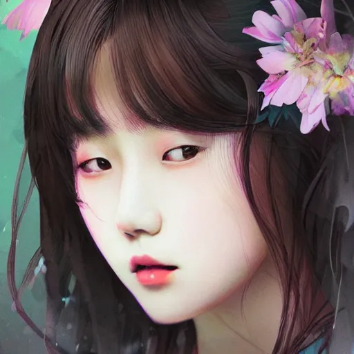 Prompt: IU, Korean Idol, Korean Artist, very detailed, digital art, concept art, studio quality, ethereal, art style by Tom Bogshaw