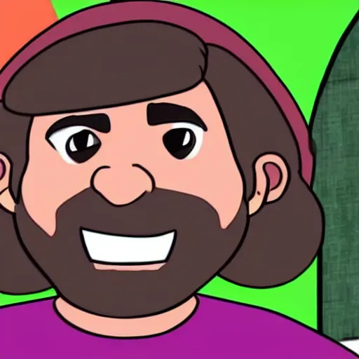 Image similar to vinny vinesauce as a cartoon