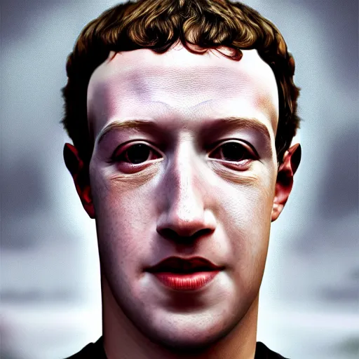 Image similar to mark zuckerberg Horror burned face , digital art , trending on artstation , matte painting , Hyperdetailed , CGSociety