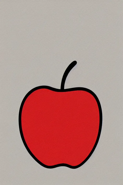 Image similar to minimalist boho style art of an apple, illustration, vector art