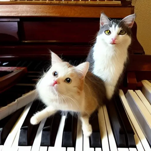 Image similar to “ cat sitting on piano ”