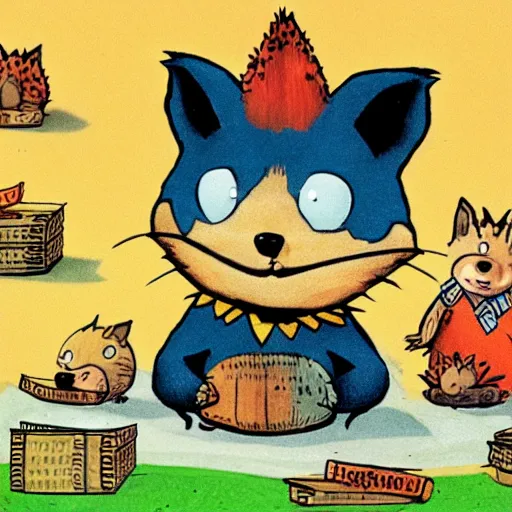 Image similar to a hedgehog character from a richard scarry book