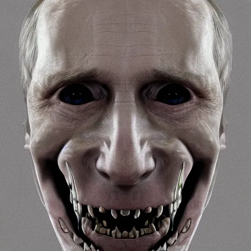 Prompt: a portrait of vladimir putin's, flesh eating worms, macabre, horror saw teeth, horror rotten teeth, peeling face skin, by junji ito and zdzisław beksinski, realistic face, visible face, digital art, artstation, symmetry