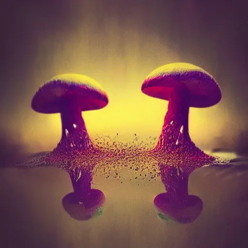 Image similar to double exposure of dally life, symbols of live, explosion, love is the most relevant theme, love is infinity, love is begin of all, 8 k resolution, artistic mode, artistic, trending on instagram, long exposure, love art, serious, fantasy and dreams vibes, mushrooms style and macro style