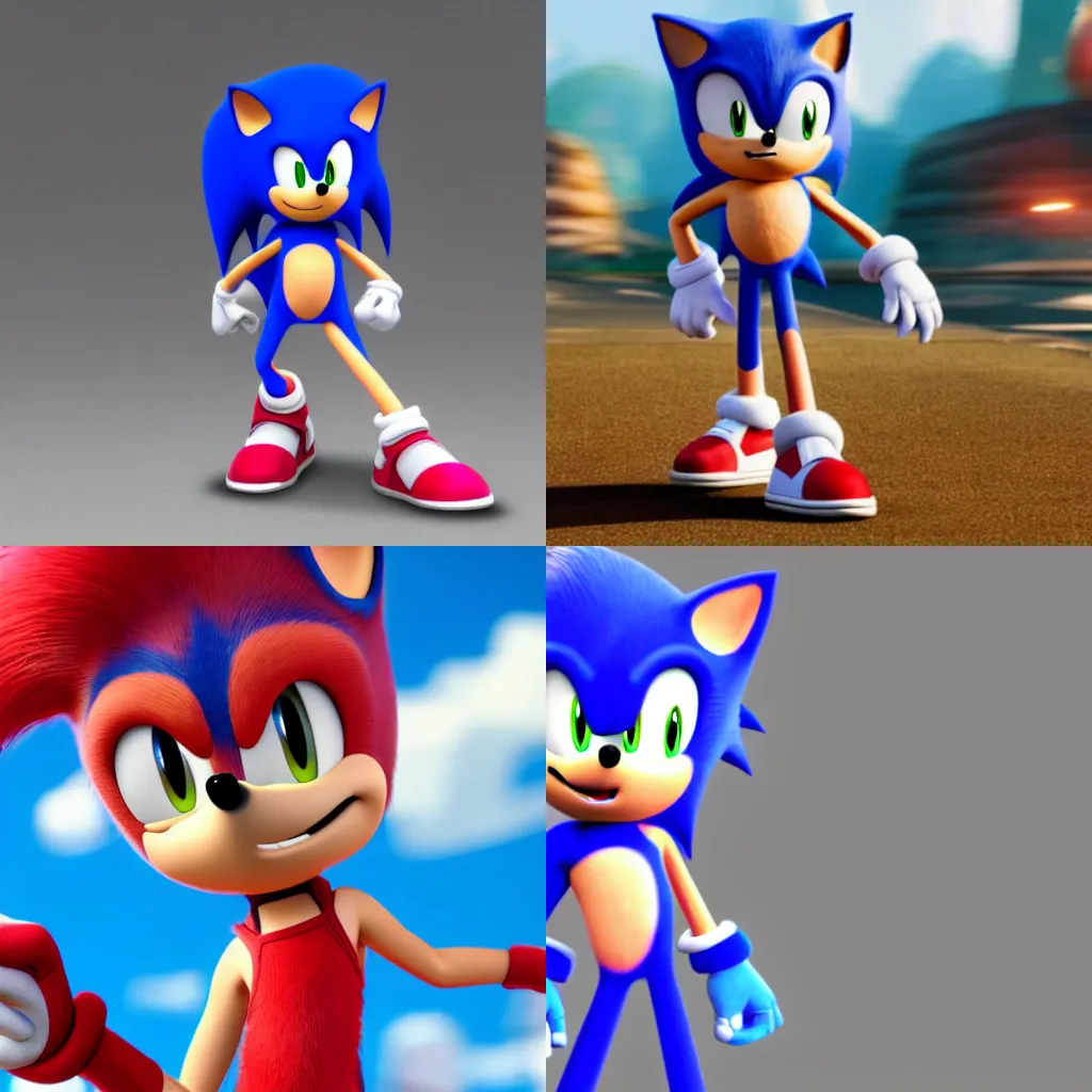 Amy movie design, Sonic the Hedgehog