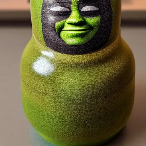 Image similar to photo of russian nesting doll that looks like shrek